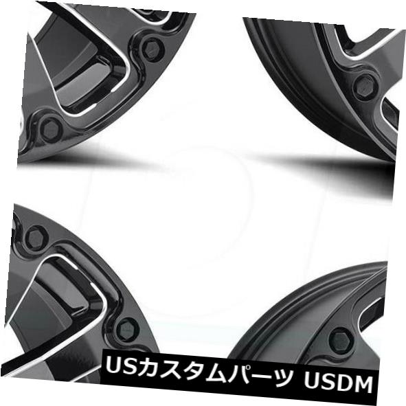 海外輸入車 x10焚物ディーゼルd598 8x180 18ブラックミルドホイールリムセット 4 x10 Fuel Diesel D598 8x180 18 Black Milled Wheels Rims Set 4 Newbyresnursery Com