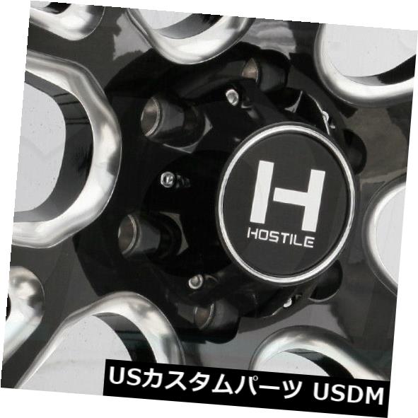 海外輸入ホイール 20x9敵対的H113レイジ5x150 0ブラックミルドホイールリムセット（4） 20x9 Hostile H113 Rage 5x150 0 Black Milled Wheels Rims Set(4) 【並行輸入品】
