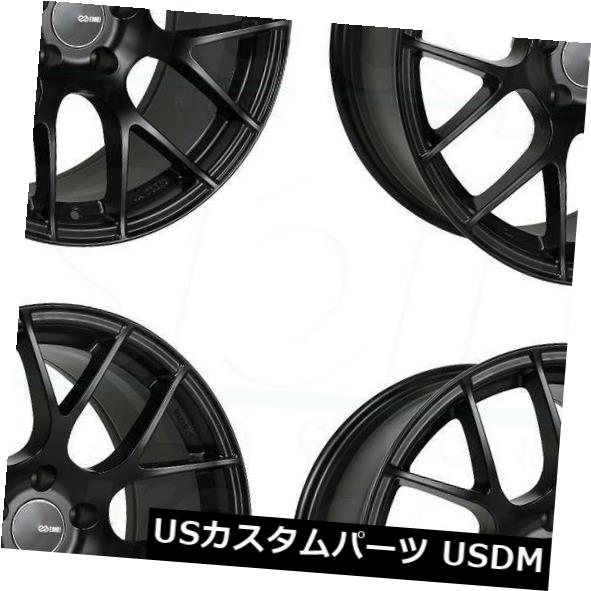 海外輸入ホイール 19x8.5 / 19x9.5 Enkei Raijin 5x120 38/35ブラックペイントホイールリムセット（4） 19x8.5/19x9.5 Enkei Raijin 5x120 38/35 Black Paint Wheels Rims Set(4) 【並行輸入品】