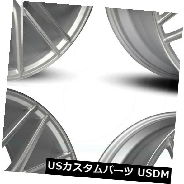 海外輸入ホイール 22x9ロードフォースRF13 5x130 45シルバーホイールリムセット（4） 22x9 Road Force RF13 5x130 45 Silver Wheels Rims Set(4) 【並行輸入品】