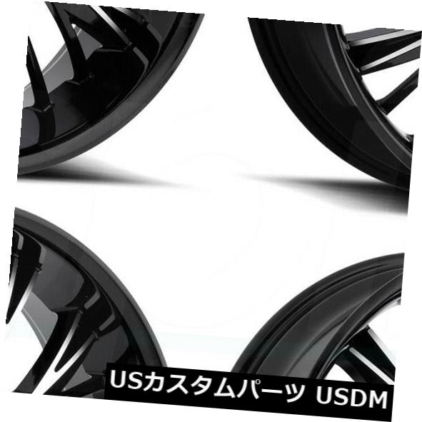 海外輸入ホイール 22x9 MKW M122 5x115 / 5x120 18グロスブラックマシンホイールリムセット(4) 22x9 MKW M122 5x115/5x120 18 Gloss Black Machine Wheels Rims Set(4) 【並行輸入品】|カスタムパーツ WORLD倉庫