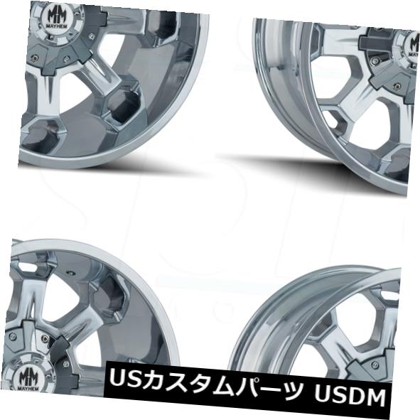 海外輸入ホイール 20x10メイヘムコンバット8x6.5 / 8x170 -19クロームホイールリムセット（4） 20x10 Mayhem Combat 8x6.5/8x170 -19 Chrome Wheels Rims Set(4) 【並行輸入品】｜カスタムパーツ WORLD倉庫
