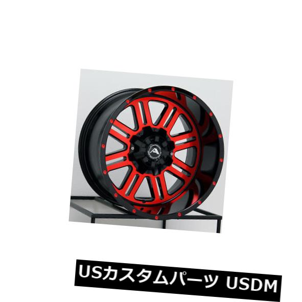 海外輸入ホイール 20x10アメリカンオフロードA106 6x135 -24ブラックマシンドレッドホイールリムセット(4) 20x10 American Off-Road A106 6x135 -24 Black Machined Red Wheels Rims Set(4) 【並行輸入品】|カスタムパーツ WORLD倉庫