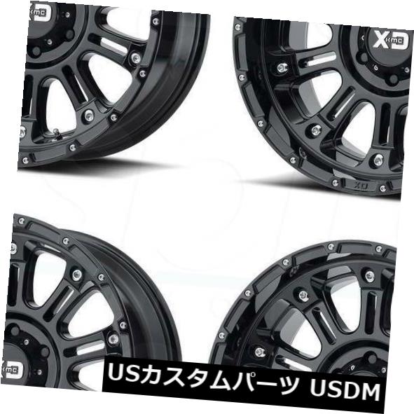 海外輸入ホイール 20x10 XD XD829ホス8x6.5 / 8x165.1 -24グロスブラックホイールリムセット（4） 20x10 XD XD829 Hoss 8x6.5/8x165.1 -24 Gloss Black Wheels Rims Set(4) 【並行輸入品】