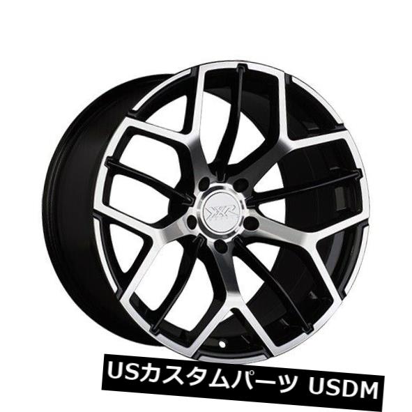 海外輸入ホイール 18x10 +20 XXR 566 5x114.3ブラック/機械加工リム（4個セット） 18x10 +20 XXR 566 5x114.3 Black / Machined Rims (Set of 4) 【並行輸入品】