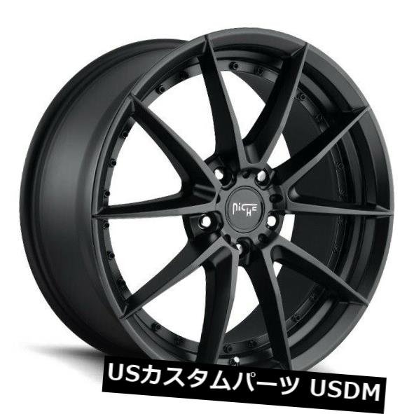 海外輸入ホイール 19x8.5 ET40ニッチM196セクター5x108マットブラックホイール(4個セット) 19x8.5 ET40 Niche M196 Sector 5x108 Matte Black Wheels (Set of 4) 【並行輸入品】|カスタムパーツ WORLD倉庫