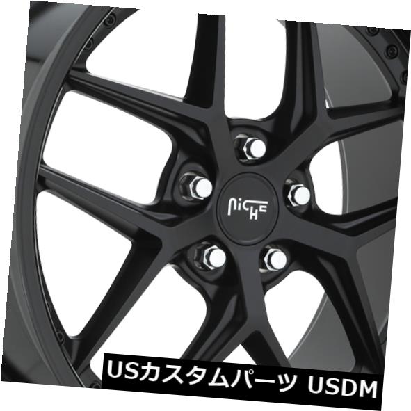 海外輸入ホイール 20x9 ET35ニッチM226バイス5x120マットブラックw /ブラックホイール（4個セット） 20x9 ET35 Niche M226 Vice 5x120 Matte Black w/ Black Wheels (Set of 4) 【並行輸入品】｜カスタムパーツ WORLD倉庫
