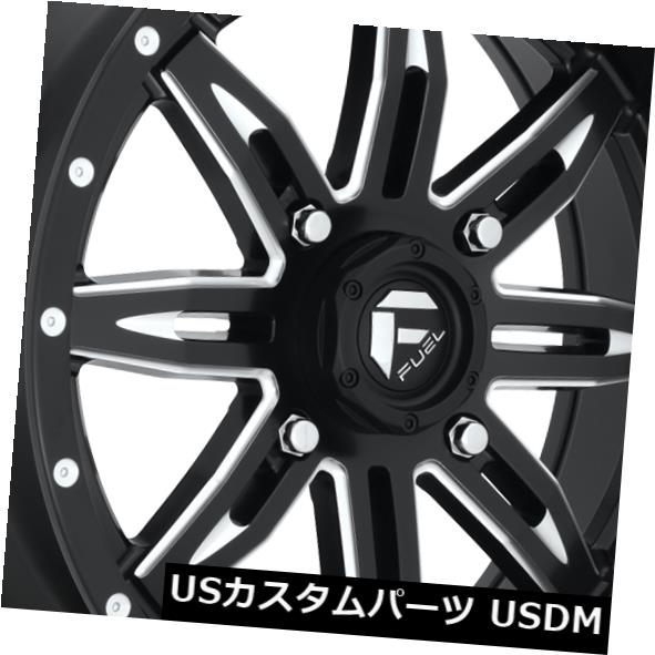 海外輸入ホイール 18x7 ET13 Fuel D567 Lethal 4x156ブラックミルドホイール（4個セット） 18x7 ET13 Fuel D567 Lethal 4x156 Black Milled Wheels (Set of 4) 【並行輸入品】