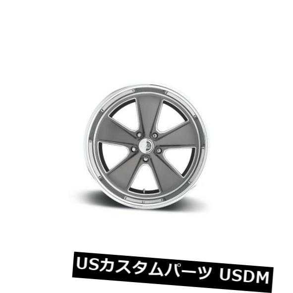 海外輸入ホイール 20x9 ET18 US Mag U120ロードスター5x115アンスラサイトw /ポリッシュドリップホイール（4個セット） 20x9 ET18 US Mag U120 Roadster 5x115 Anthracite w/Polished Lip Wheels (Set of 4) 【並行輸入品】