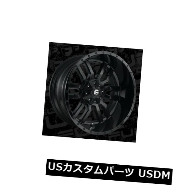 海外輸入ホイール 24x12 ET-44 Fuel D596 Sledge 8x165.1 Matte Black w / Black Lip Wheels（4個セット） 24x12 ET-44 Fuel D596 Sledge 8x165.1 Matte Black w/ Black Lip Wheels (Set of 4) 【並行輸入品】｜カスタムパーツ WORLD倉庫