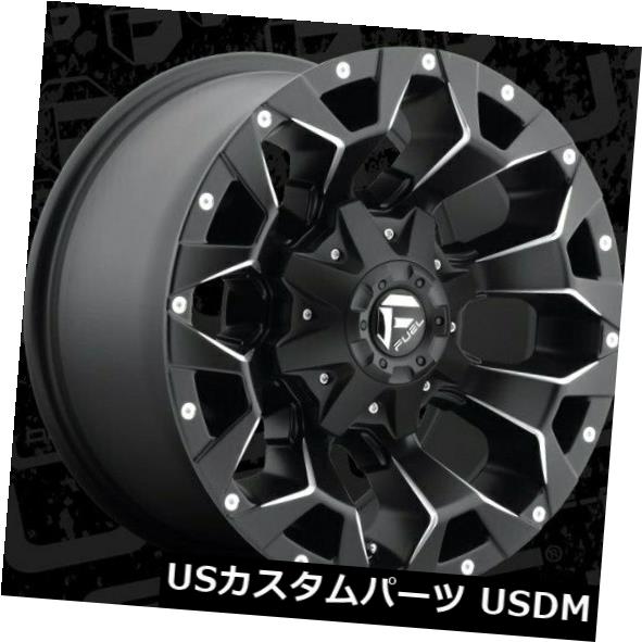 海外輸入ホイール 17x9 ET-12 Fuel D546 Assault 6x135 / 6x139.7 Black Milled Wheels(4個セット) 17x9 ET-12 Fuel D546 Assault 6x135/6x139.7 Black Milled Wheels (Set of 4) 【並行輸入品】