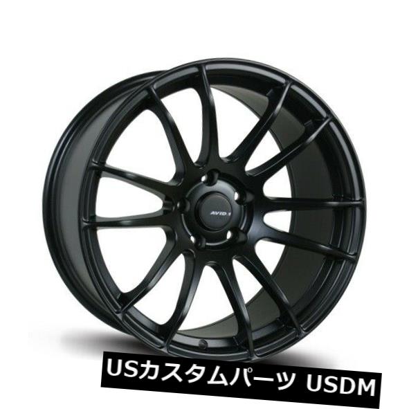 海外輸入ホイール 17X9 +35 Avid 1 AV20 5x114.3マットブラックホイール(4個セット) 17X9 +35 Avid 1 AV20 5x114.3 Matte Black Wheels (Set of 4) 【並行輸入品】