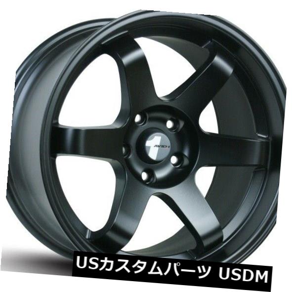 海外輸入ホイール 18X8.5 F / 18X9.5 R +35 F / 38 R Avid 1 AV06 5x114.3マットブラックホイール（4個セット） 18X8.5 F / 18X9.5 R +35 F/38 R Avid 1 AV06 5x114.3 Matte Black Wheels (Set of 4) 【並行輸入品】 189,805円