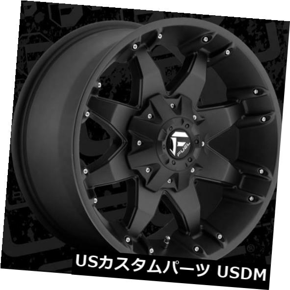 海外輸入ホイール 18x9 ET-12 Fuel D509 Octane 8x165.1 Matte Black Wheels（4個セット） 18x9 ET-12 Fuel D509 Octane 8x165.1 Matte Black Wheels (Set of 4) 【並行輸入品】