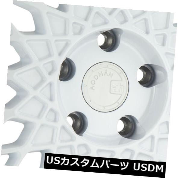 海外輸入ホイール 18x9.5 +35 Aodhan AH05 5x100ホワイト（ゴールドリベット）リム（4個セット） 18x9.5 +35 Aodhan AH05 5x100 White (Gold Rivets) Rims (Set of 4) 【並行輸入品】｜カスタムパーツ WORLD倉庫