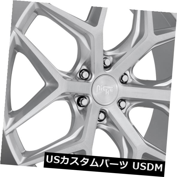 海外輸入ホイール 24x10 ET30ニッチM233バイスSuv 6x135起毛シルバーホイール（4個セット） 24x10 ET30 Niche M233 Vice Suv 6x135 Brushed Silver Wheels (Set of 4) 【並行輸入品】