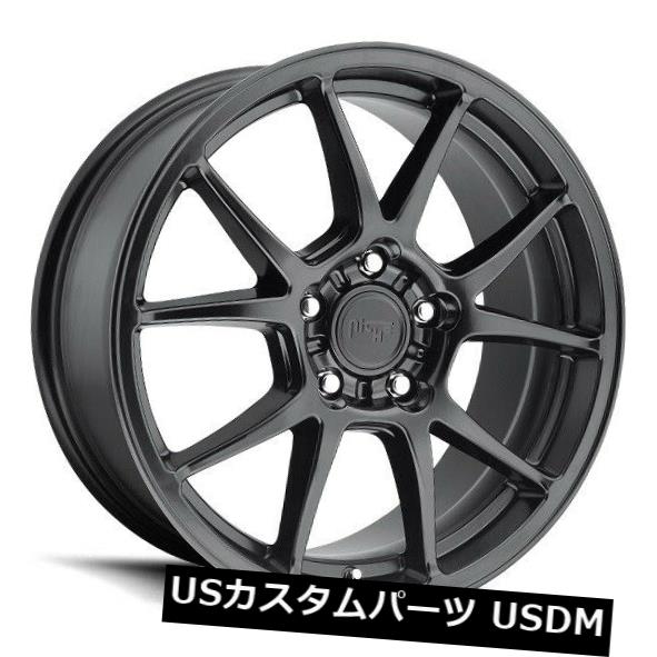 海外輸入ホイール 18x8 ET40ニッチM174メッシーナ5x112マットブラックリム（4個セット） 18x8 ET40 Niche M174 Messina 5x112 Matte Black Rims (Set of 4) 【並行輸入品】｜カスタムパーツ WORLD倉庫