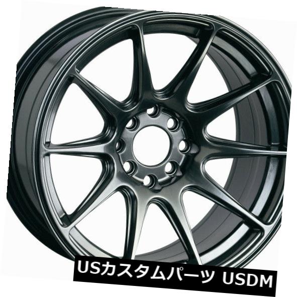 海外輸入ホイール 17X8.25 +25 XXR 527 4x100 / 114.3クロムブラックホイール（4個セット） 17X8.25 +25 XXR 527 4x100/114.3 Chromium Black Wheels (Set of 4) 【並行輸入品】