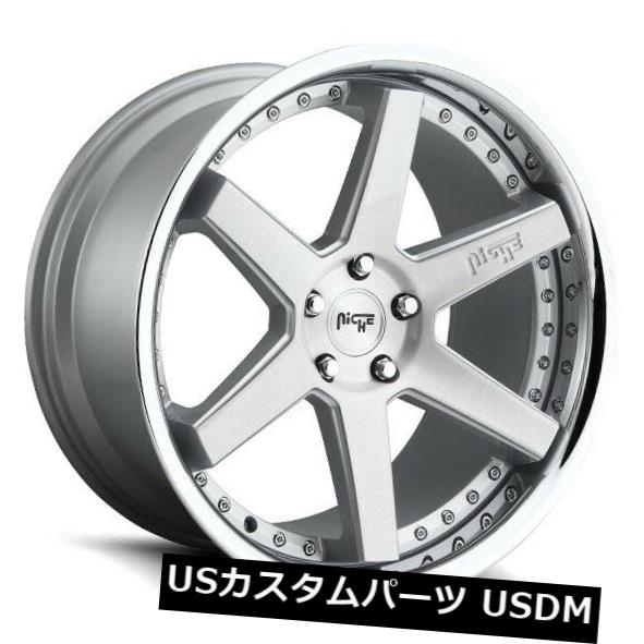 海外輸入ホイール 20x9 ET35 Niche M193 Altair 5x114.3シルバーホイール（4個セット） 20x9 ET35 Niche M193 Altair 5x114.3 Silver Wheels (Set of 4) 【並行輸入品】