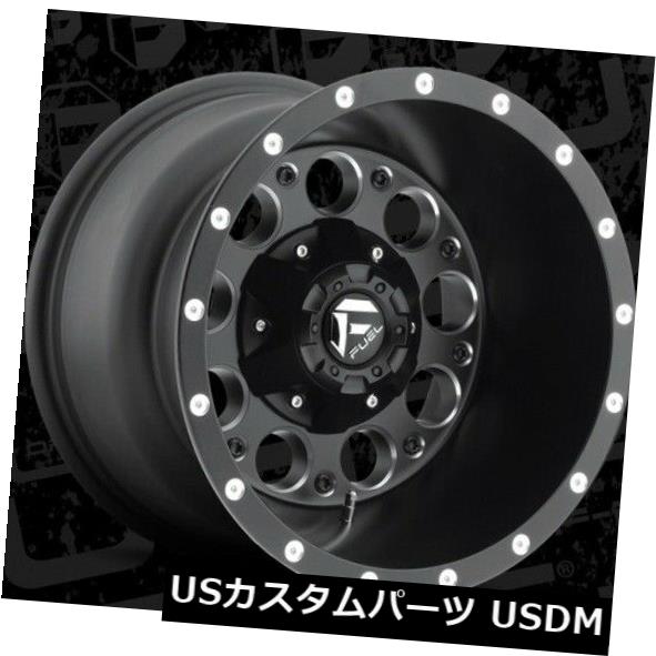 海外輸入ホイール 15x10 ET-43 Fuel D525 Revolver 6x139.7ブラックミルドリム（4個セット） 15x10 ET-43 Fuel D525 Revolver 6x139.7 Black Milled Rims (Set of 4) 【並行輸入品】