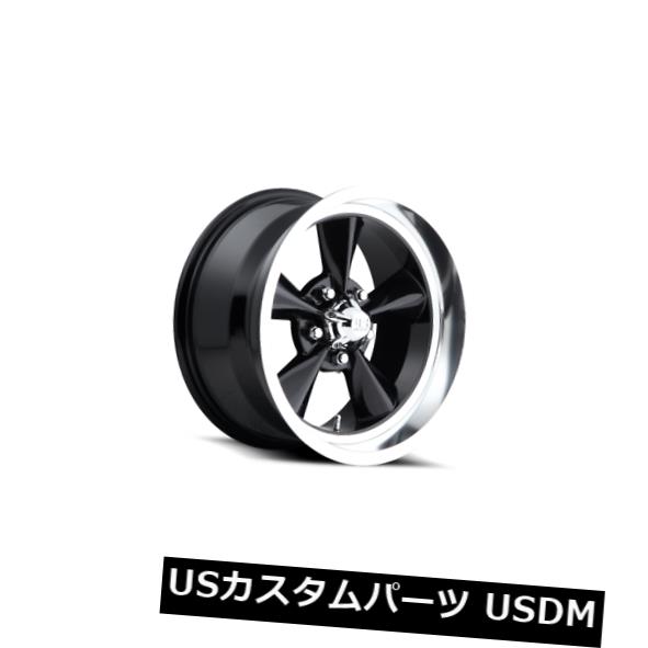 海外輸入ホイール 15x7 ET-5 US Mag U107標準5x120.7ブラックリム(4個セット) 15x7 ET-5 US Mag U107 Standard 5x120.7 Black Rims (Set of 4) 【並行輸入品】