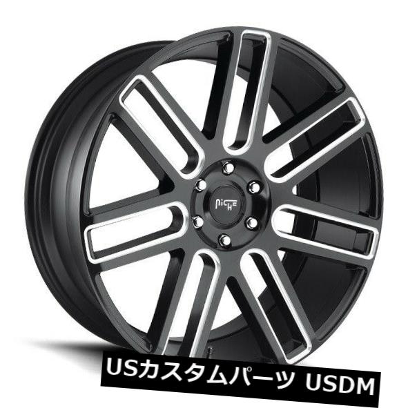 海外輸入ホイール 20x9 ET30 Niche M096 Elan 6x139.7ブラックミルドホイール（4個セット） 20x9 ET30 Niche M096 Elan 6x139.7 Black Milled Wheels (Set of 4) 【並行輸入品】｜カスタムパーツ WORLD倉庫