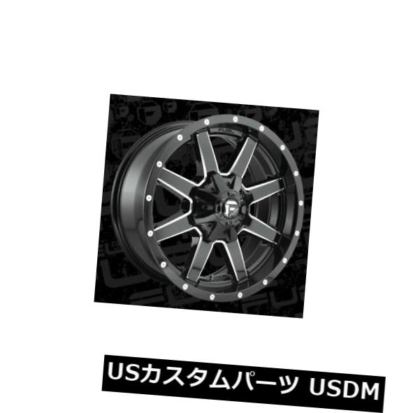 海外輸入ホイール 20x9 ET20 Fuel D610 Maverick 8x180ブラックミルドリム(4個セット) 20x9 ET20 Fuel D610 Maverick 8x180 Black Milled Rims (Set of 4) 【並行輸入品】