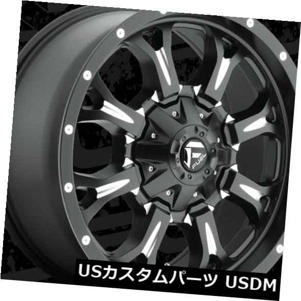 海外輸入ホイール 20x9 ET20燃料D517クランク8x165.1ブラックミルドリム(4個セット) 20x9 ET20 Fuel D517 Krank 8x165.1 Black Milled Rims (Set of 4) 【並行輸入品】|カスタムパーツ WORLD倉庫