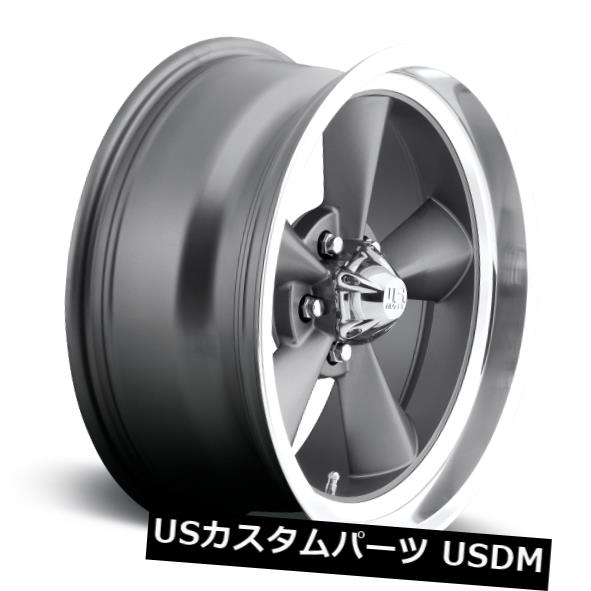 海外輸入ホイール 15x7 ET-5 US Mag U102標準5x120.7マット無煙炭リム（4個セット） 15x7 ET-5 US Mag U102 Standard 5x120.7 Matte Anthracite Rims (Set of 4) 【並行輸入品】