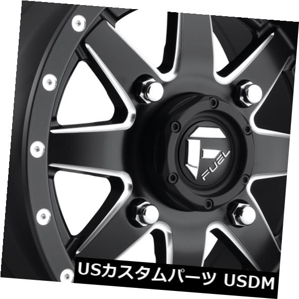 海外輸入ホイール 16x7 ET13 Fuel D538 Maverick 4x136ブラックミルドホイール（4個セット） 16x7 ET13 Fuel D538 Maverick 4x136 Black Milled Wheels (Set of 4) 【並行輸入品】