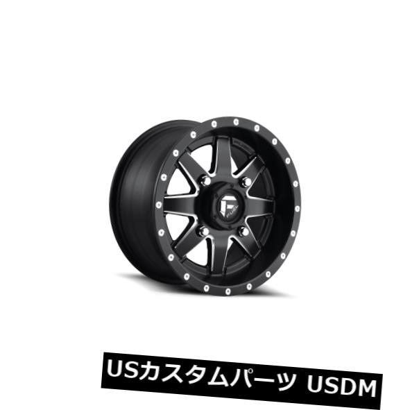海外輸入ホイール 16x7 ET13 Fuel D538 Maverick 4x110ブラックミルドホイール（4個セット） 16x7 ET13 Fuel D538 Maverick 4x110 Black Milled Wheels (Set of 4) 【並行輸入品】