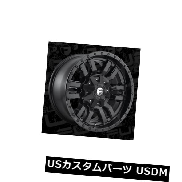 海外輸入ホイール 18x9 ET-12 Fuel D596 Sledge 5x139.7 / 5x150 Black w / Black Lip Wheels（4個セット） 18x9 ET-12 Fuel D596 Sledge 5x139.7/5x150 Black w/Black Lip Wheels (Set of 4) 【並行輸入品】