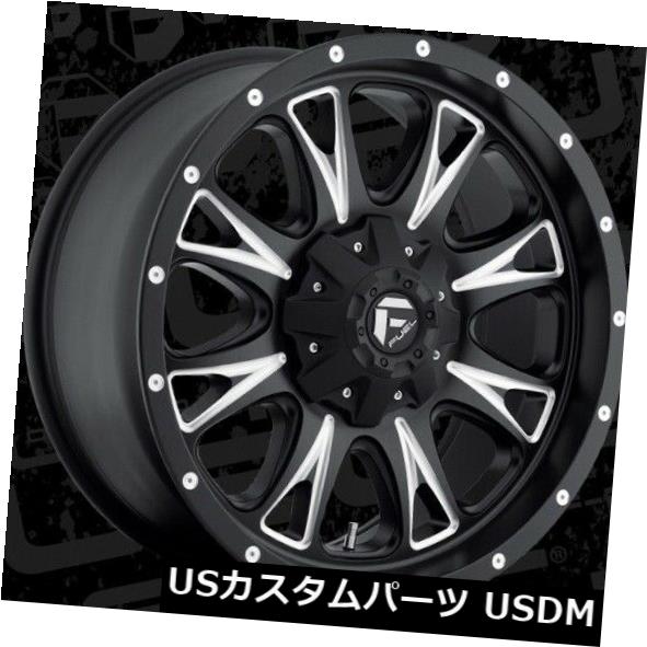 海外輸入ホイール 20x9 ET1 Fuel D513スロットル6x135 / 6x139.7ブラックミルドリム(4個セット) 20x9 ET1 Fuel D513 Throttle 6x135/6x139.7 Black Milled Rims (Set of 4) 【並行輸入品】|カスタムパーツ WORLD倉庫