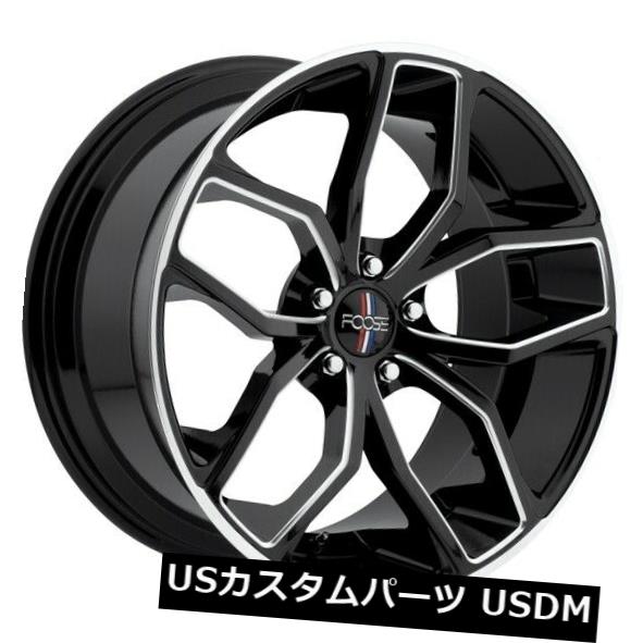 海外輸入ホイール 20x8.5 ET35 Foose F150 Outcast 5x120ブラックミルドホイール(4個セット) 20x8.5 ET35 Foose F150 Outcast 5x120 Black Milled Wheels (Set of 4) 【並行輸入品】