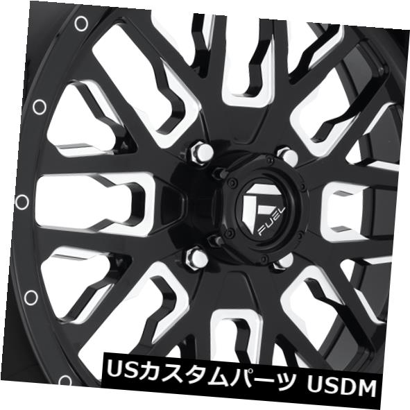 海外輸入ホイール 20x7 ET13燃料D611ストローク4x136ブラックミルドリム(4個セット) 20x7 ET13 Fuel D611 Stroke 4x136 Black Milled Rims (Set of 4) 【並行輸入品】|カスタムパーツ WORLD倉庫