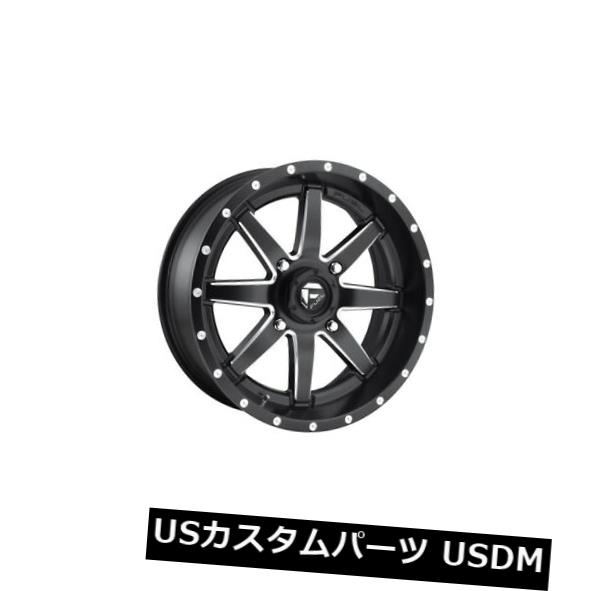 海外輸入ホイール 18x7 ET13 Fuel D538 Maverick 4x156ブラックミルドリム（4個セット） 18x7 ET13 Fuel D538 Maverick 4x156 Black Milled Rims (Set of 4) 【並行輸入品】