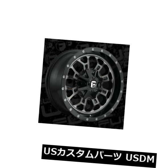 海外輸入ホイール 18x9 ET1 Fuel D561 Crush 6x135 / 6x139.7ブラック/機械加工DDTホイール（4個セット） 18x9 ET1 Fuel D561 Crush 6x135/6x139.7 Black/Machined DDT Wheels (Set of 4) 【並行輸入品】