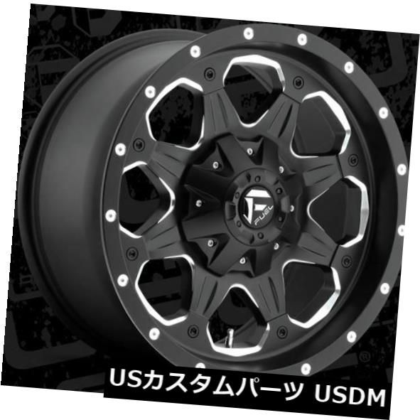 海外輸入ホイール 18x9 ET-12 Fuel D534 Boost 6x135 / 6x139.7 Black Milled Wheels（4個セット） 18x9 ET-12 Fuel D534 Boost 6x135/6x139.7 Black Milled Wheels (Set of 4) 【並行輸入品】