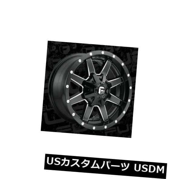 海外輸入ホイール 18x9 ET1 Fuel D610 Maverick 6x135 / 6x139.7ブラックミルドリム（4個セット） 18x9 ET1 Fuel D610 Maverick 6x135/6x139.7 Black Milled Rims (Set of 4) 【並行輸入品】