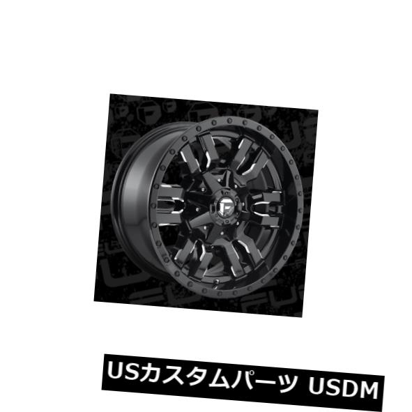 海外輸入ホイール 18x9 ET20 Fuel D595 Sledge 5x139.7 / 5x150 Black Milled Wheels（4個セット） 18x9 ET20 Fuel D595 Sledge 5x139.7/5x150 Black Milled Wheels (Set of 4) 【並行輸入品】