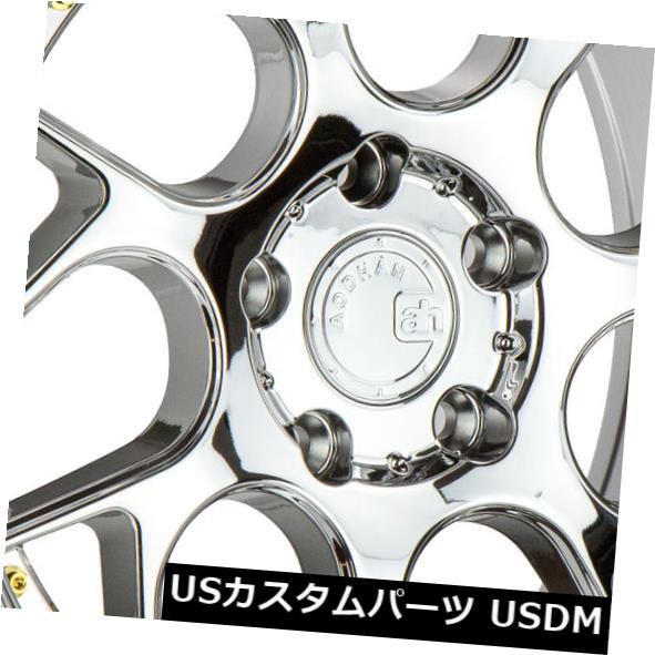 海外輸入ホイール 18x9.5 +30 Aodhan DS01 5x114.3 Vaccum w / Gold Rivets Rims（4個セット） 18x9.5 +30 Aodhan DS01 5x114.3 Vaccum w/Gold Rivets Rims (Set of 4) 【並行輸入品】