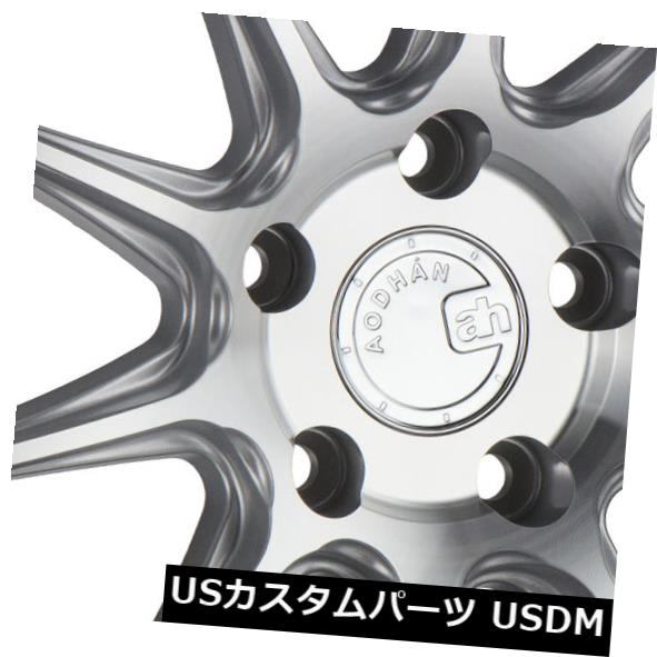 海外輸入ホイール 18x8.5F / 18x9.5 R | + 35F / 30R Aodhan DS07 5x114.3マシニングホイール付きシルバー（4個セット） 18x8.5F/18x9.5R|+35F/30R Aodhan DS07 5x114.3 Silver w/Machined Wheels (Set of 4) 【並行輸入品】｜カスタムパーツ WORLD倉庫 419,540円