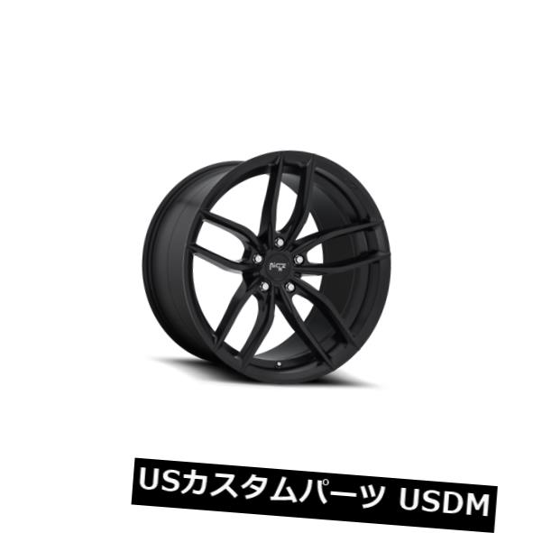 海外輸入ホイール 22x10.5 ET40ニッチM203 Vosso 5x127マットブラックリム（4個セット） 22x10.5 ET40 Niche M203 Vosso 5x127 Matte Black Rims (Set of 4) 【並行輸入品】