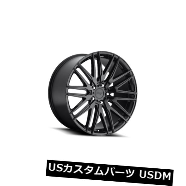 海外輸入ホイール 22x9 ET45ニッチM164アンツィオ5x130ブラックリム（4個セット） 22x9 ET45 Niche M164 Anzio 5x130 Black Rims (Set of 4) 【並行輸入品】