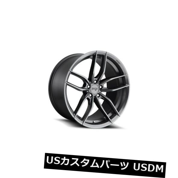 海外輸入ホイール 22x10.5 ET40ニッチM204 Vosso 5x114.3無煙炭ホイール（4個セット） 22x10.5 ET40 Niche M204 Vosso 5x114.3 Anthracite Wheels (Set of 4) 【並行輸入品】