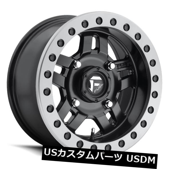 海外輸入ホイール 15x7 ET13 Fuel D917 Anza Utv 4x156マットブラックリム（4個セット） 15x7 ET13 Fuel D917 Anza Utv 4x156 Matte Black Rims (Set of 4) 【並行輸入品】