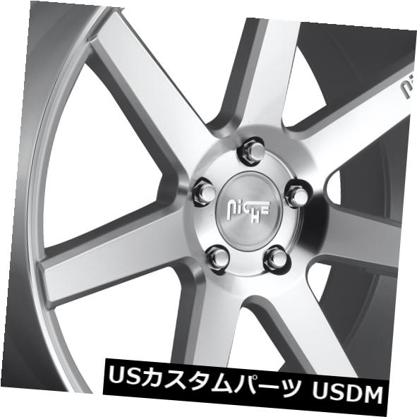 海外輸入ホイール 20x10.5 ET20 Niche M179 Verona 5x115 Silver &amp; Machined Rims (Set of 4) 【並行輸入品】｜カスタムパーツ WORLD倉庫