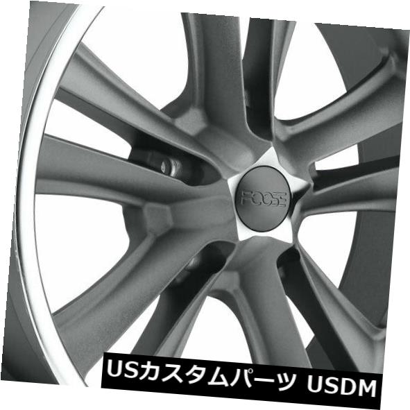海外輸入ホイール 18x9.5 ET1 Foose F099ナックル5x120.7マット無煙炭ホイール（4個セット） 18x9.5 ET1 Foose F099 Knuckle 5x120.7 Matte Anthracite Wheels (Set of 4) 【並行輸入品】