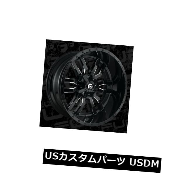 海外輸入ホイール 24x14 ET-75燃料D595スレッジ8x170ブラックミルドリム(4個セット) 24x14 ET-75 Fuel D595 Sledge 8x170 Black Milled Rims (Set of 4) 【並行輸入品】|カスタムパーツ WORLD倉庫