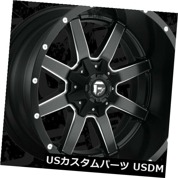 海外輸入ホイール 22x12 ET-44 Fuel D538 Maverick 8x170 Black Milled Rims（4個セット） 22x12 ET-44 Fuel D538 Maverick 8x170 Black Milled Rims (Set of 4) 【並行輸入品】